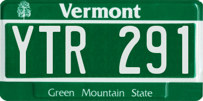 VT license plate YTR291
