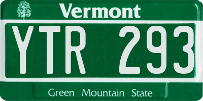 VT license plate YTR293