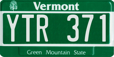 VT license plate YTR371