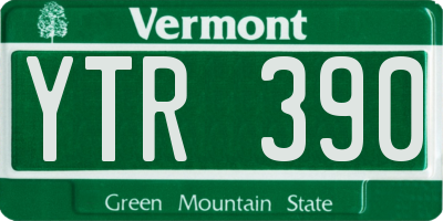 VT license plate YTR390