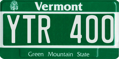 VT license plate YTR400