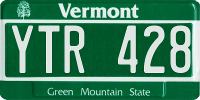 VT license plate YTR428