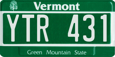 VT license plate YTR431