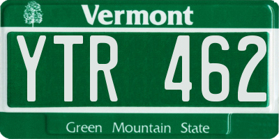 VT license plate YTR462