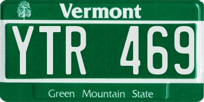 VT license plate YTR469