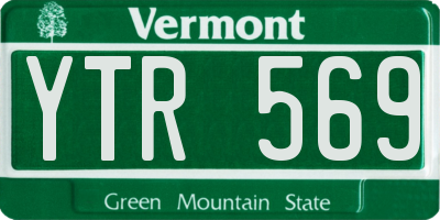 VT license plate YTR569