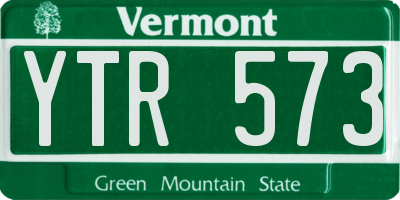 VT license plate YTR573