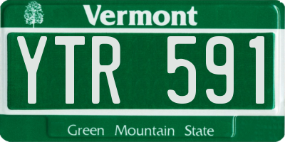 VT license plate YTR591