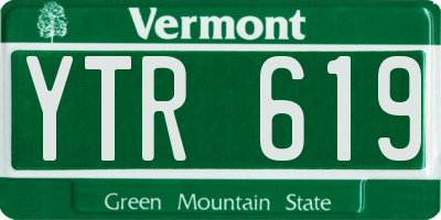 VT license plate YTR619