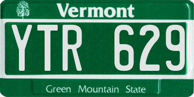 VT license plate YTR629