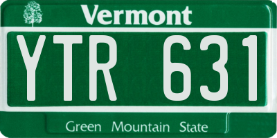 VT license plate YTR631