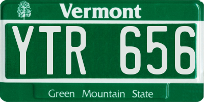 VT license plate YTR656