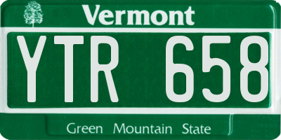 VT license plate YTR658