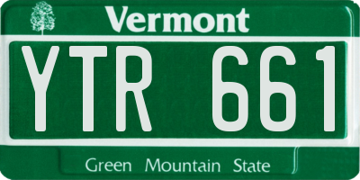 VT license plate YTR661