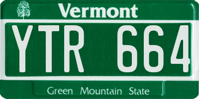 VT license plate YTR664