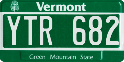 VT license plate YTR682