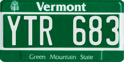 VT license plate YTR683