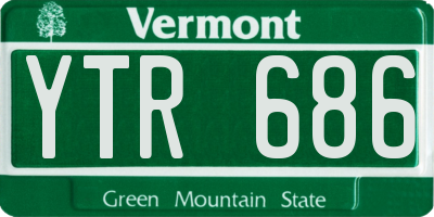 VT license plate YTR686