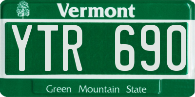 VT license plate YTR690