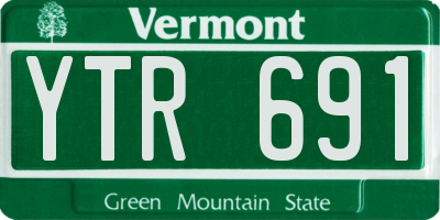 VT license plate YTR691