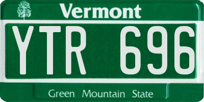 VT license plate YTR696