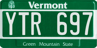 VT license plate YTR697