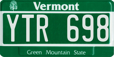 VT license plate YTR698