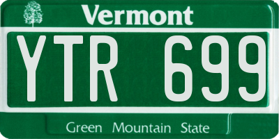 VT license plate YTR699