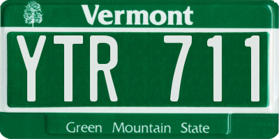 VT license plate YTR711