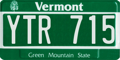 VT license plate YTR715