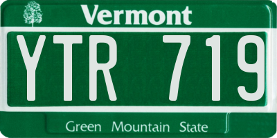 VT license plate YTR719