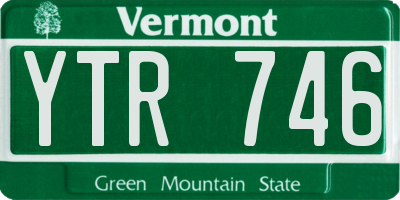 VT license plate YTR746