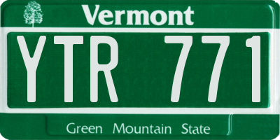 VT license plate YTR771