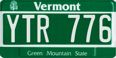 VT license plate YTR776