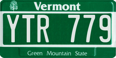 VT license plate YTR779