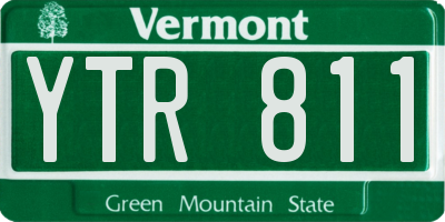 VT license plate YTR811