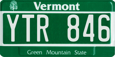 VT license plate YTR846
