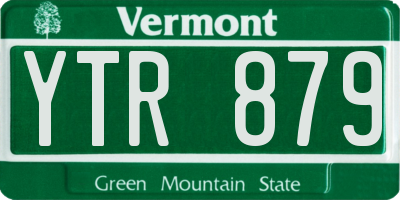 VT license plate YTR879