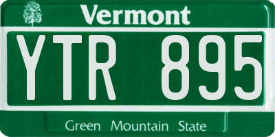 VT license plate YTR895