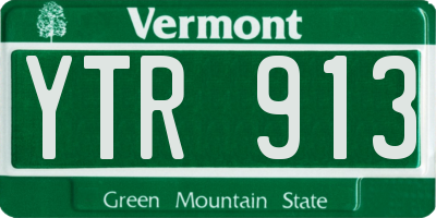 VT license plate YTR913