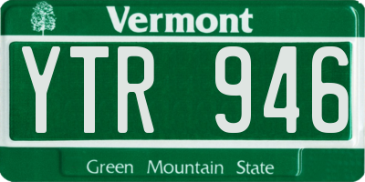 VT license plate YTR946