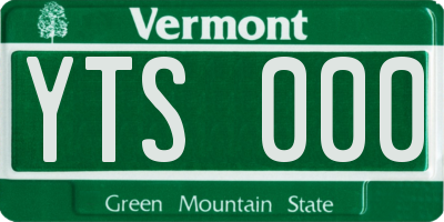VT license plate YTS000