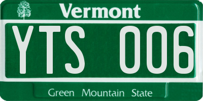 VT license plate YTS006