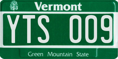 VT license plate YTS009