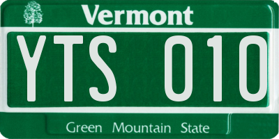 VT license plate YTS010
