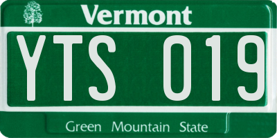 VT license plate YTS019