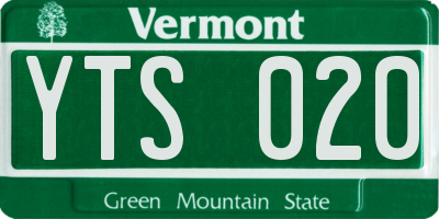 VT license plate YTS020