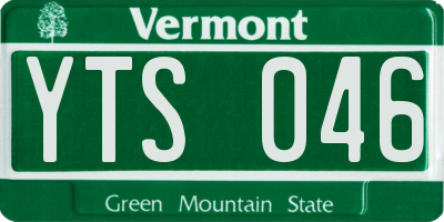 VT license plate YTS046