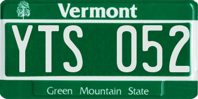 VT license plate YTS052