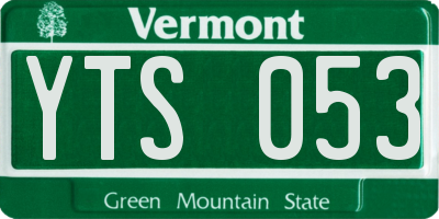VT license plate YTS053